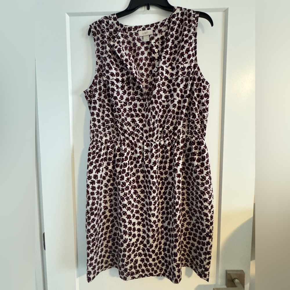 Loft Sleeveless Patterned Dress